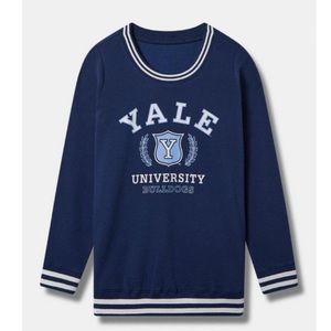 Yale Cozy Fleece Banded V-Neck Sweatshirt